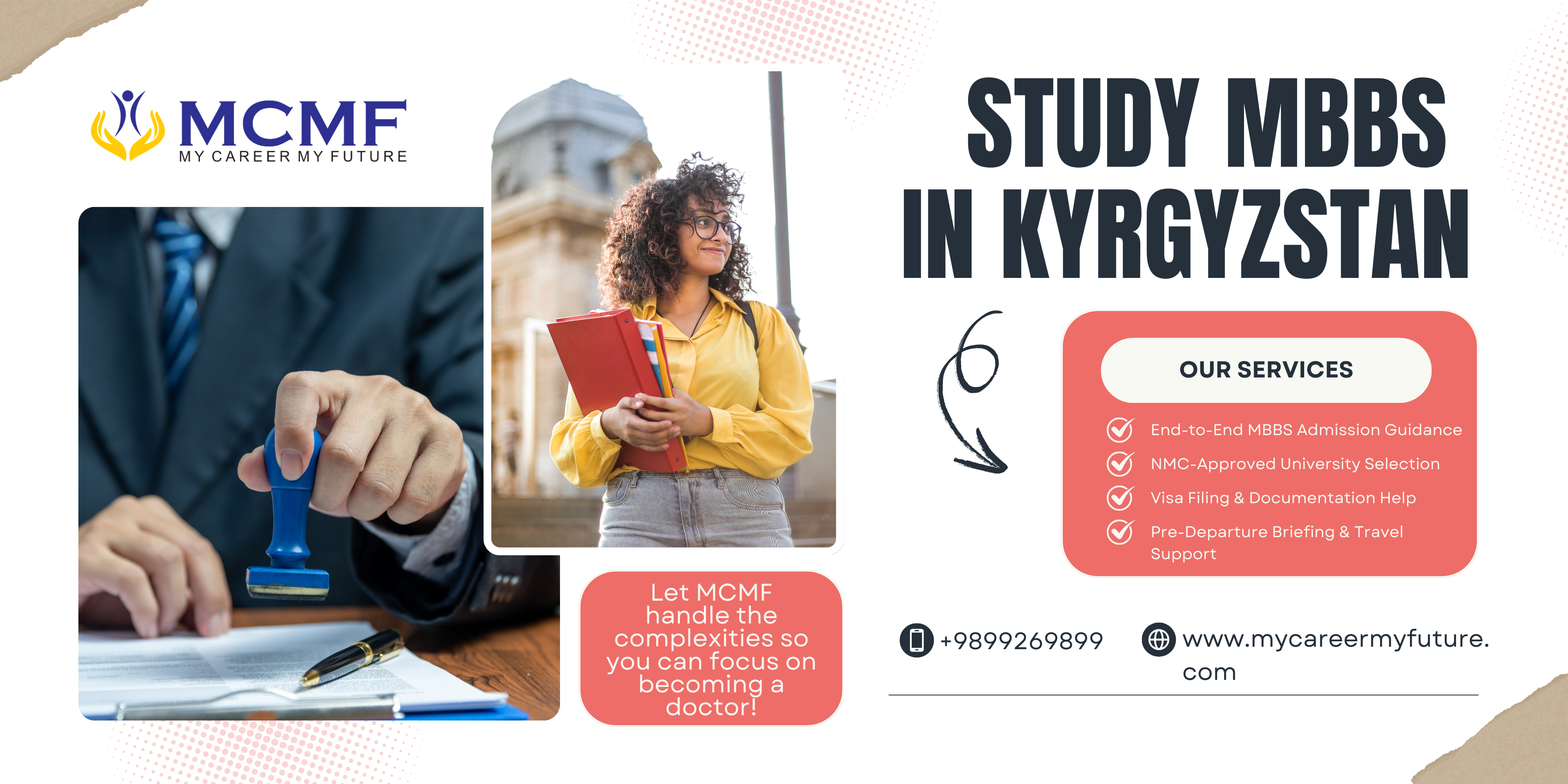 Study at NMC-approved medical universities in Kyrgyzstan with complete admission-to-visa support from MCMF. Affordable fees, English medium, and trusted by thousands of NEET-qualified Indian students.